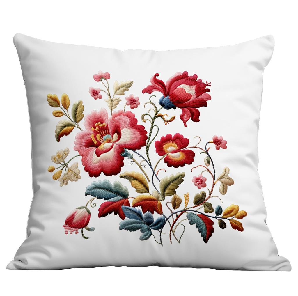 Весенняя и Летняя Наволочка с Имитацией Вышивки Цветы Домашняя Диванная Гостиная Наволочка Новый Стиль Наволочка