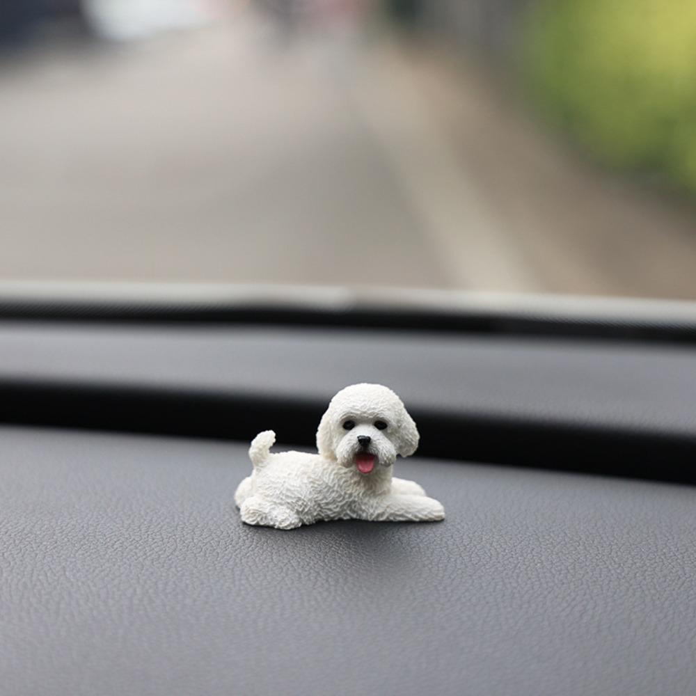 Resin Crafts Mini Animal Ornament Puppy Model Dog Action Figures Poodle Dog Figures  Kids Toys