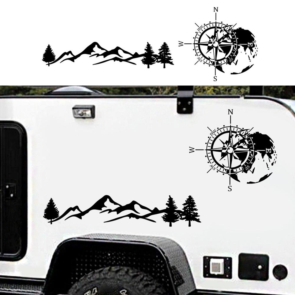 2шт наклейки аксессуары черный автомобиль стикер компас