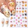Милый котенок кошка 3D наклейка для ногтей каваи собака животные самоклеящиеся наклейки милый хорошенький щенок котенок звезда маникюрные наклейки