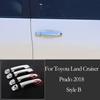 АБС-пластик Серебристый Для Toyota Land Cruiser Prado FJ150 150 2010-2019 Наклейка на Панель Центральной Консоли Чехол на Внутреннюю Ручку Аксессуары