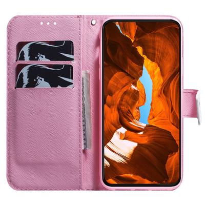 Для Motorola Moto G04s 4G/E14 4G Чехол-бумажник с принтом на коже, книжка