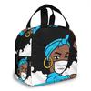 Сумка для ланча Kslai Afro Woman Nurse Doctor, сумка-тоут, термосумка для ланча для женщин, ланч-бокс, изолированный контейнер для ланча для работы, пикника