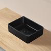 С эксклюзивным сливом JOMOWN Отдельно стоящая керамическая раковина для мытья рук [В комплекте] Раковина, черная, Чаша, Стильная, Маленькая, Раковина,