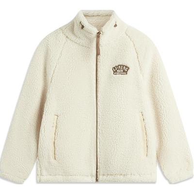 Удобная повседневная флисовая куртка в стиле минимализма с воротником-стойкой на молнии, женские куртки Swan-White AFDUD66-1