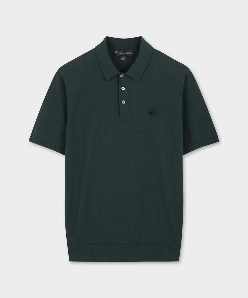 BROOKS BROTHERS Cotton Polo Short Sleeve Sweater (Dark Green) (Bbwtmog202)