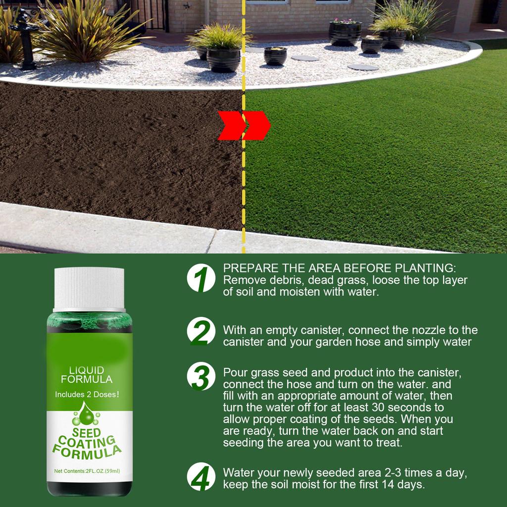 Grass Lawn Nutrient Solution 59ml Plant Growing Nutrient Hydroponic Garden Plant Fertilizer Seeding System Liquid Spray