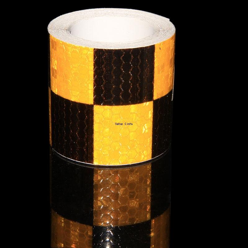5cm*3m Grid Reflective Car Stickers Waterproof Adhesive High Visibility Caution Warning Safety Tapes Reflectors Strip For Truck