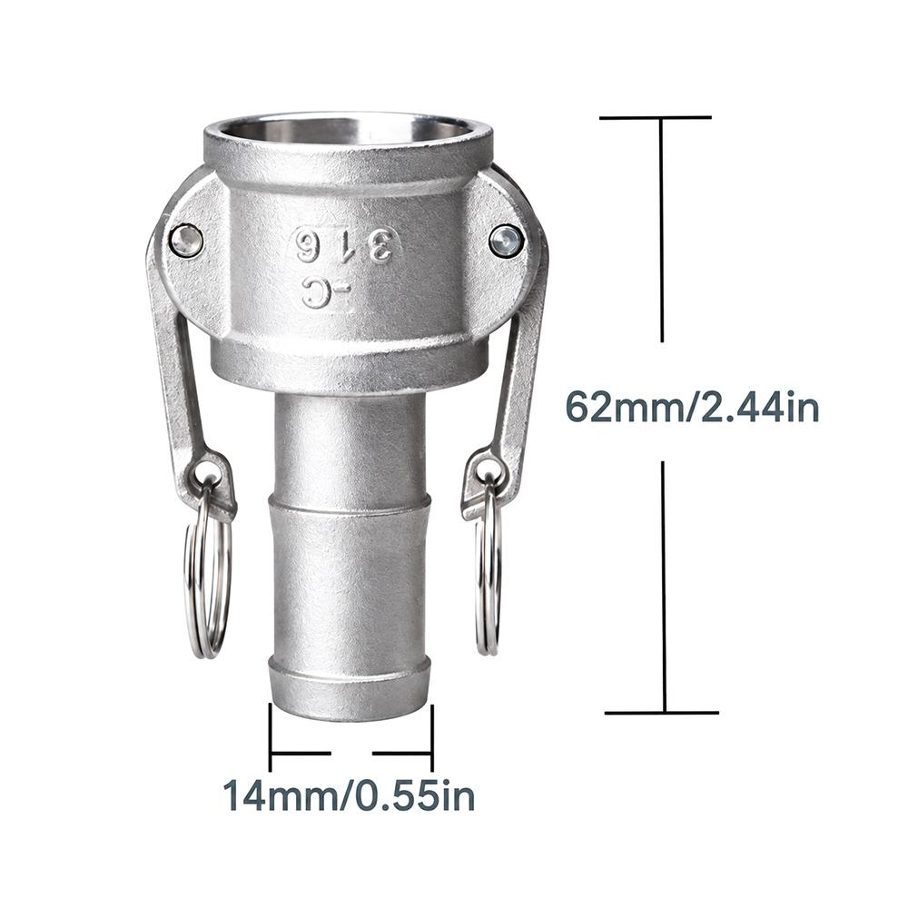 Ferrule Connection Camlock Coupling Thread Adapter for Water Oil Pump Pipe Systems