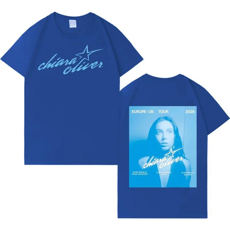 Singer Chiara Oliver 2026 Gothic Tour TShirt Unisex HipHop TShirt Casual Crew Neck Cotton Comfortable TShirt Unisex