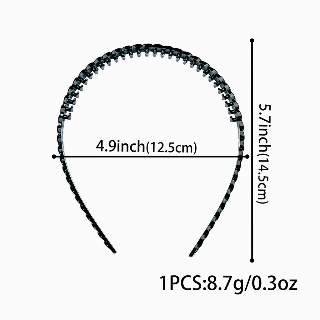 3/6 шт. Повязки на голову для девочек, Женские пластиковые обручи для волос с зубчиками, Повязки на голову с цепочкой, Детские повязки на голову для девочек, Детские аксессуары для волос