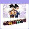 Винтажные серьги Dragon Ball Goku Black в стиле аниме с агатовой инкрустацией. Не требуют прокола!