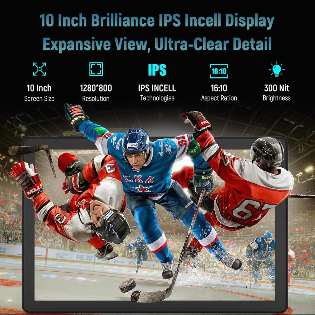 Tablet Android 16 Tablet 30GB RAM 128GB ROM 2TB TF 10 Inch Tablet 8-core 6200mAh