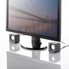 Динамики Sanwa Supply PC USB с пассивным питанием, Активные, Компактные, 6 Вт, Радиатор, Кнопка, Черный, MM-SPU21BK