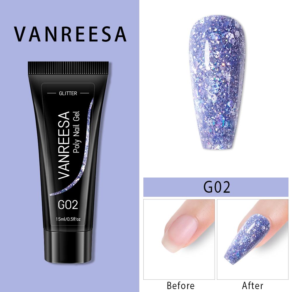 VANREESA 36 цветов поли гель для наращивания ногтей быстро наращивающий гель-лак для маникюра