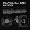 GAMDIAS 120mm ARGB PC Computer Case Fan Cabless Daisy Chain Replaceable Fan Blades Reverse Air Volume 30mm Thickness Infinity Mirror No Controller