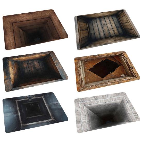 3D Оптическая Иллюзия Напольный Коврик Низ Мягкий С Памятью Нескользящий Коврик с Противоскользящей Поролоновой Подушкой Визуальное Искажение