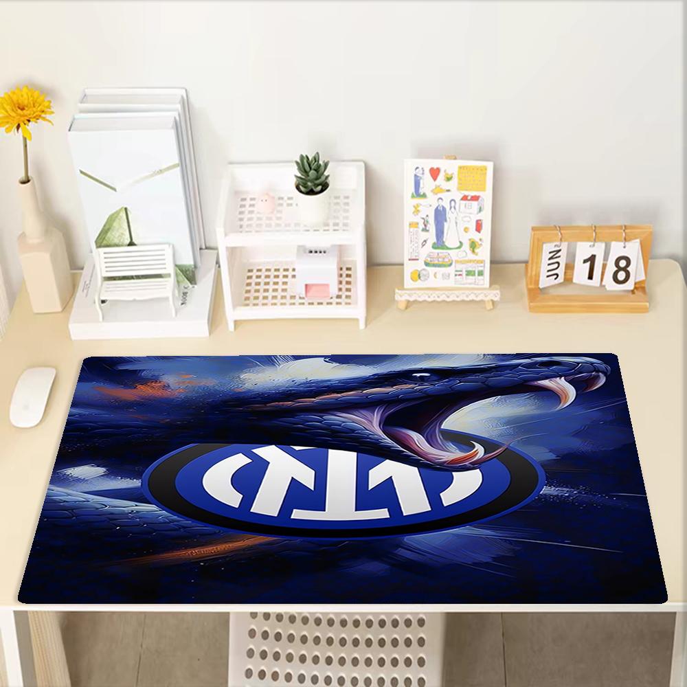 Inter Milan Theme Mouse Pad, Non Slip Rubber Base, Multifunctional Office & Home Decor, Perfect for Workspace Personalization.