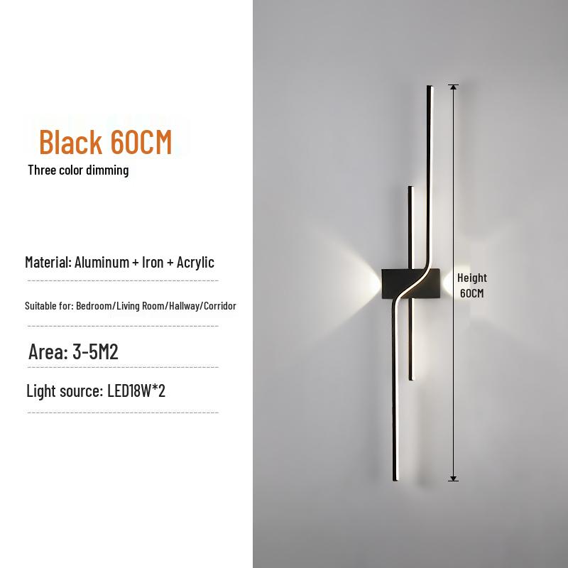 Minimalist Long Strip Light for TV Background, Bedroom, or Staircase Decor