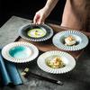 Легкая роскошная креативная керамическая тарелка Роскошная ресторанная тарелка для пасты Бытовая изысканная посуда Обеденные тарелки Уникальная столовая посуда