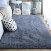 Soft Plush Long Hair Carpet Anti-Slip Green Fluffy Floor Mat for Bedroom Living Room Home Decor