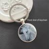Running Stallion Pattern Round Pendant Keychain - Hot-selling Metal Charm Gift