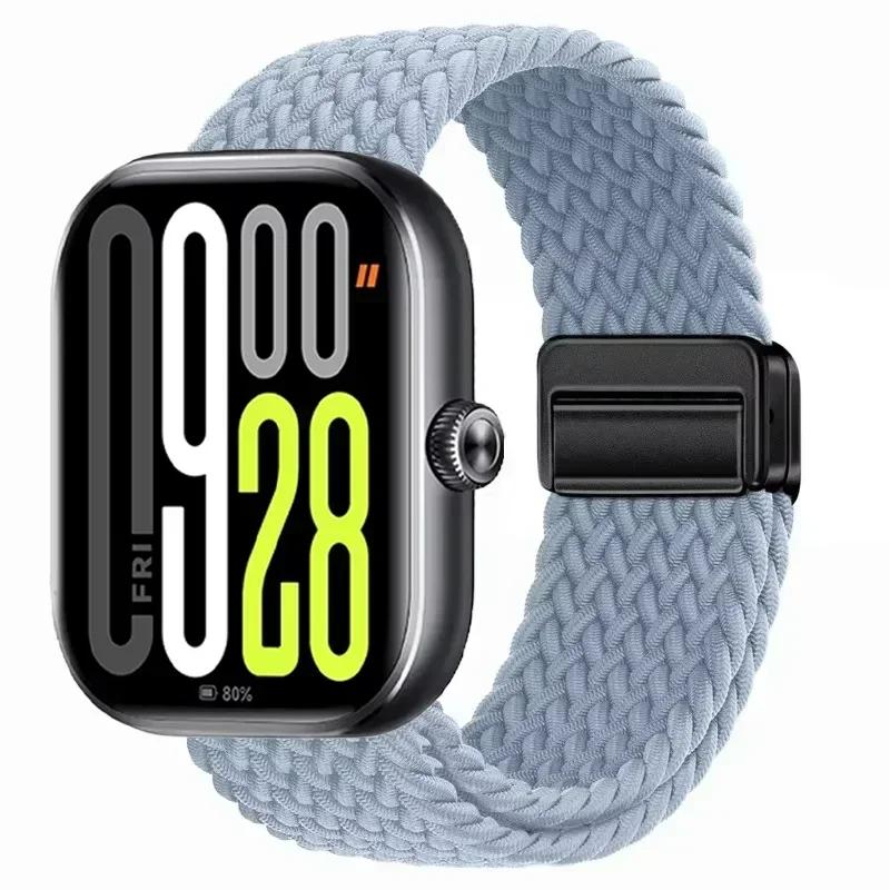 Магнитная петля для Xiaomi Redmi Watch 4 5 Ремешок Регулируемый Плетеный Спортивный Нейлоновый Сменный браслет для Miband 8 pro/9 pro ремешок
