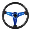 14in 350mm   Racing Steering Wheel Aluminum PU Lther Car Sport Racing Drift Steering Wheel Blue