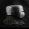 Forged Steel Blackened Great Crusader Knight Helmet 18 Gauge W Chain