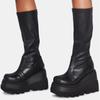 Women's Boots Fashion Gothic Style Mid-calf Ladies Boots Punk Platform Motorcycle Knight Boots Designer Trend Women Shoe
