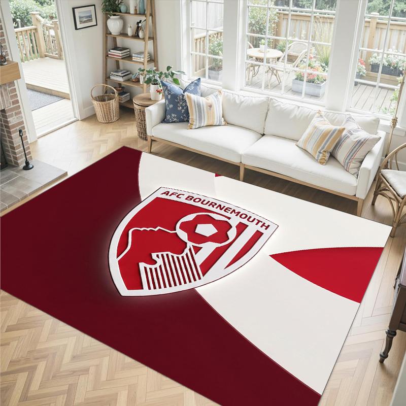 Brentford Football Design Crystal Velvet Carpet Cozy Non?Slip Printed Rug For Bedroom Living Room Entrance