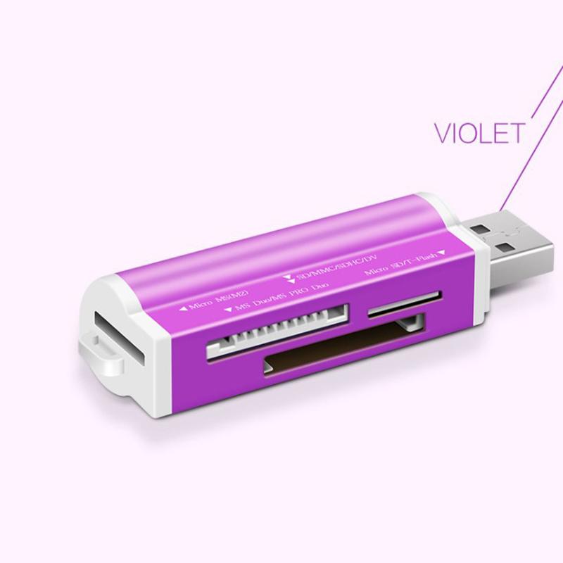 Высокоскоростной многофункциональный USB 2.0 универсальный считыватель карт памяти для T-Flash Mmc Sdhc Ms Pro Duo Tf M2 Memory Stick
