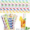 BESTOYARD 250 Pieces Striped Straws, Colorful Straws, Perfect for House Parties, Party Supplies, Paper