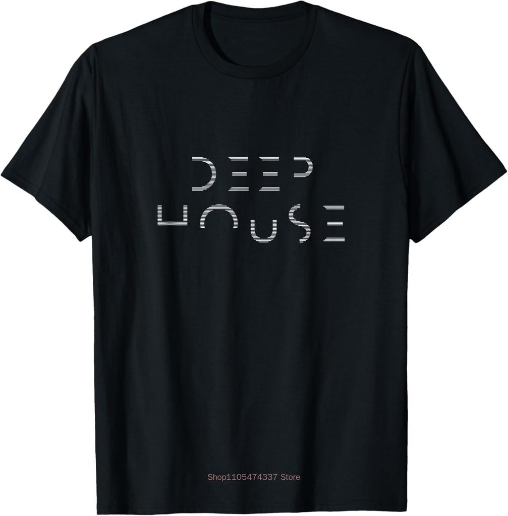 Deep House Music Art Minimalist Design For Dj Raver Edm Tshirt Custom Printed Graphic T Shirts Vintage T Shirt Camisas