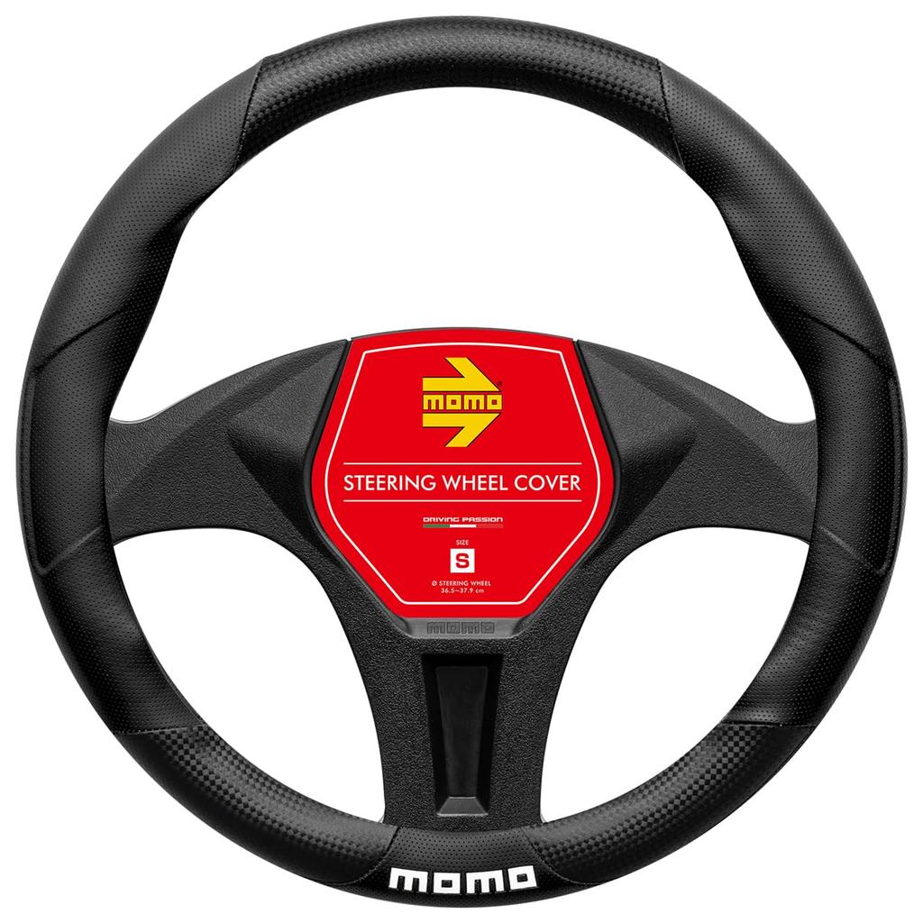 MOMO TUNING Steering Wheel Cover, Italy, Milan, Size Small, Black