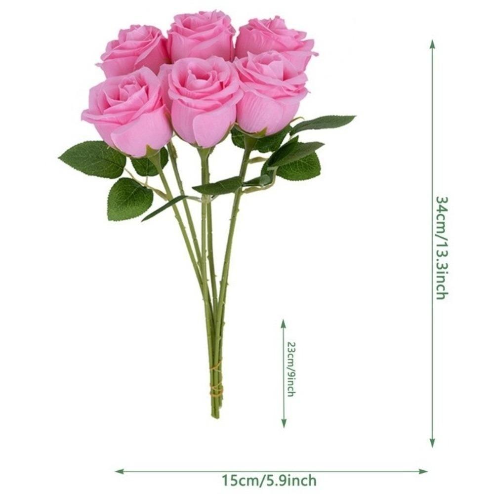 Silk Rose Simulated Rose Bouquet Small Bundle Artificial Flowers  Valentine's Day Gift