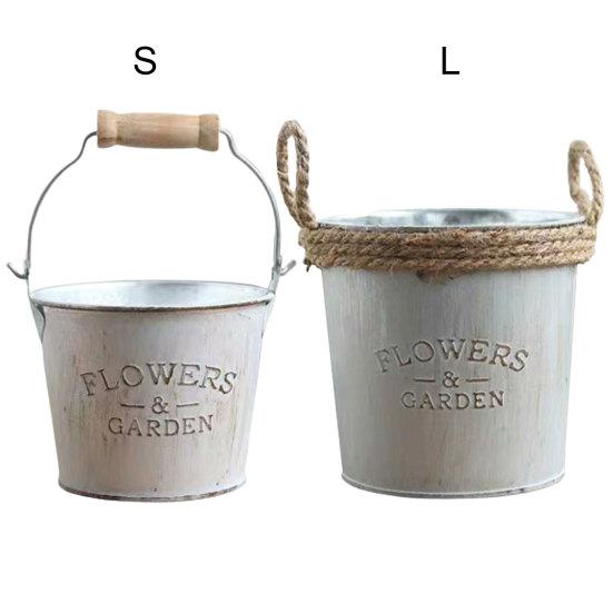 Useful Rope Handle Vintage Reusable Corrosion-Resistant Flower Holder Plant Pot