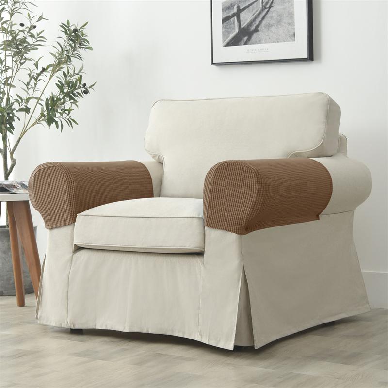 2 шт./компл., чехол на подлокотник для дивана, эластичный флисовый чехол для дивана, кресло, защита для рук, эластичный нескользящий съемный чехол для подлокотников