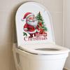 Санта-Клаус Наклейка на унитаз Украшение для ванной Наклейка на стену Крышка унитаза Самоклеящаяся бумага