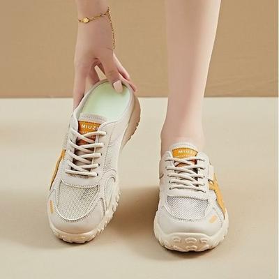 Спортивный стиль сетка один педаль полушлепанцы новая летняя сумка голова ленивые туфли женские модные шлепанцы на платформе