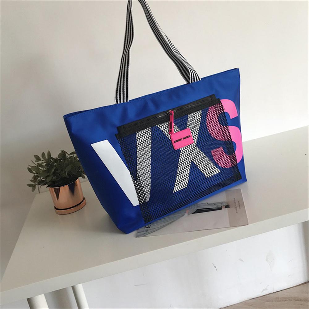 Tote Bag Dry And Wet Separation Women's Bag Korean Style Super Large Capacity Shoulder Bag Beach Travel Shopping Bag Alphabet Women's Bag