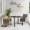 VidaXL 3-piece Garden Dining Set with Cushions In Grey Rattan 3379849