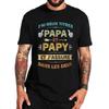Male Brand Tshirts Retro I Have Two Titles Dad and Grandpa T Shirt Papa Papy Father Gift T-shirt for Men Cotton O-neck T-shirt