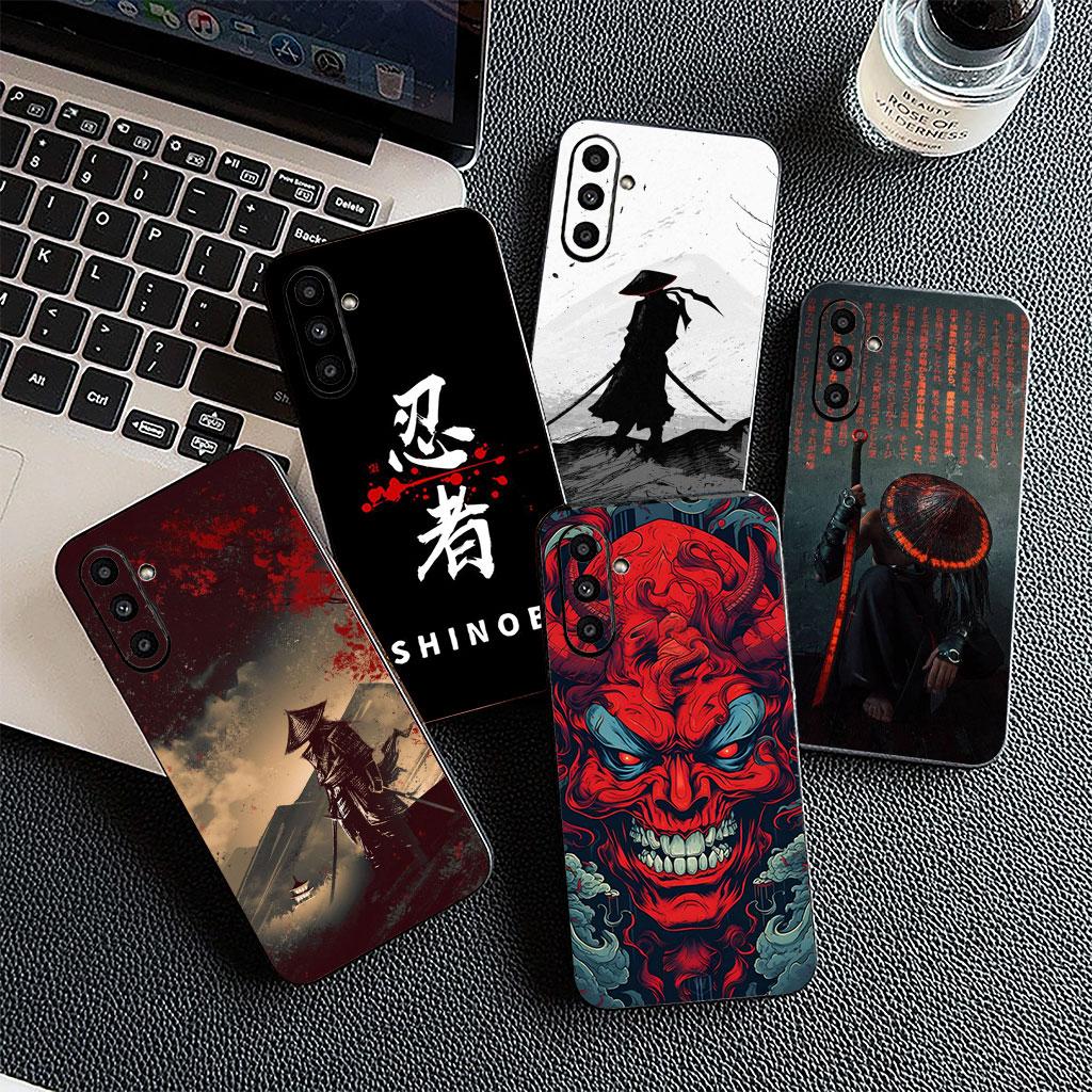 Японский Самурай Череп Скелет Китайский Стиль Чехол для Телефона для Xiaomi Redmi Note 12 11 10 Pro 10A 10C 12C 14C A4 Note12 5G Мягкий Чехол