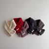 Trendy Kids Woven Neckerchief Elastic Winter Cross Muffler Versatile Children Knitted Scarf  Warmer