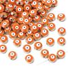 10Pcs Handmade Enamel Resin Flat Round Evil Eye Beads for Necklace Bracelet DIY Jewelry Making Beads Charms Accessories
