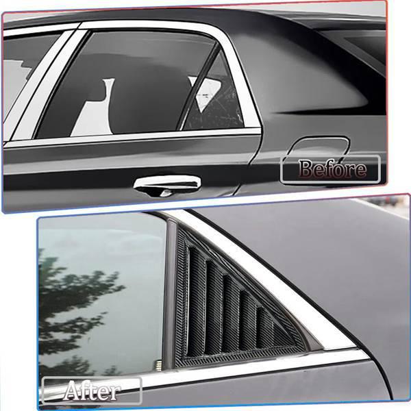 1 Pair ABS Carbon Fiber Window Louver Cover for Chrysler