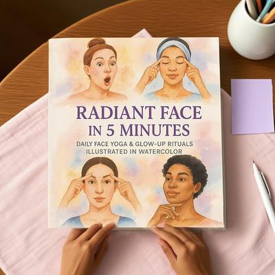 Книга-руководство по массажу лица шаг за шагом 5 минут сияния с иллюстрированными техниками для ухода за кожей и бьюти-рутины