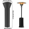 Patio Heater Cover Waterproof Outdoor Heater Cover with Zipper and Drawstring Heavy-Duty Electric Heater Protective Cover