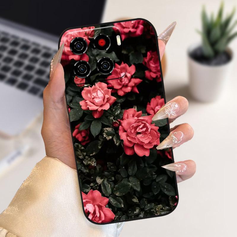 Чехол для ZTE Blade A56 Цветы Волк Мягкий Силиконовый Чехол для Телефона Для ZTE Blade A 56 TPU Ударопрочный Чехол BladeA56 4G Z2473 Fundas